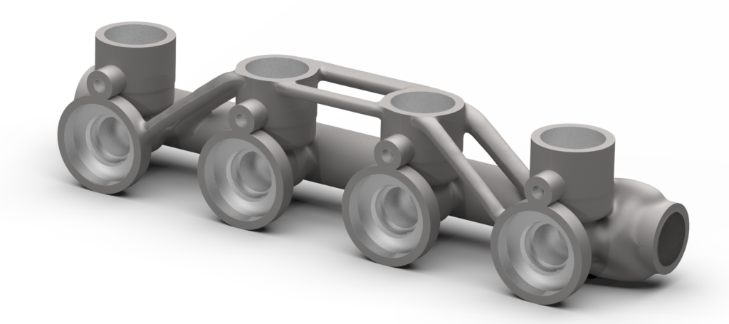 Einteiliger Verteilerblock aus dem Metall-3D-Druck